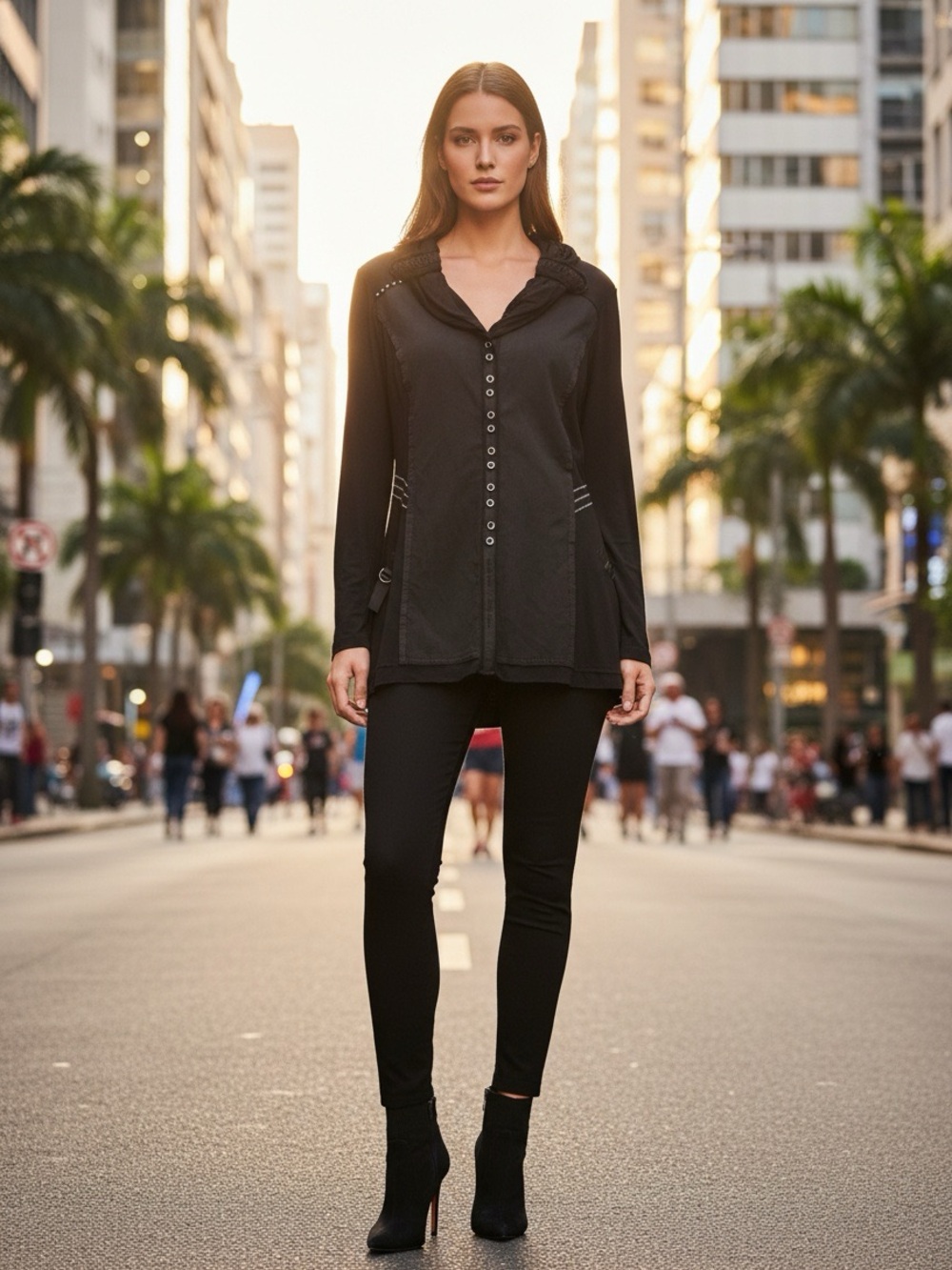 SAO PAULO Black Blazer with Creative Design Back Size 6